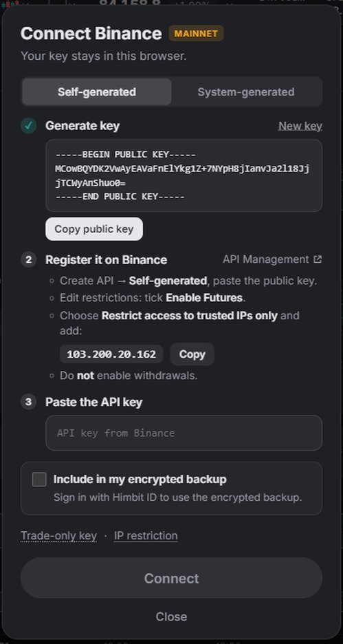 После «Создать ключ»: скопируйте публичный ключ и вставьте его на Binance.