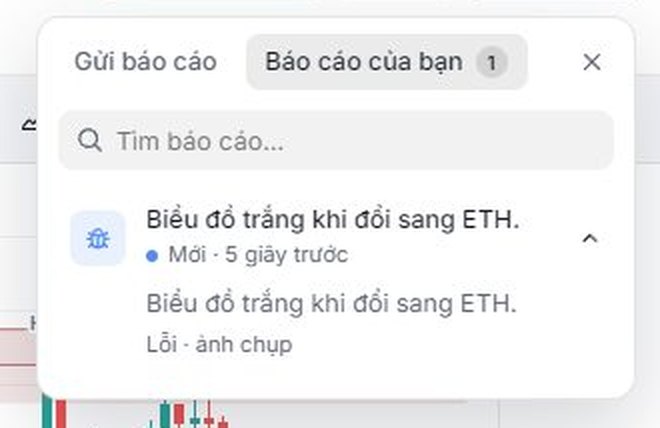 Báo cáo của bạn: những gì đã gửi từ trình duyệt này, kèm trạng thái.